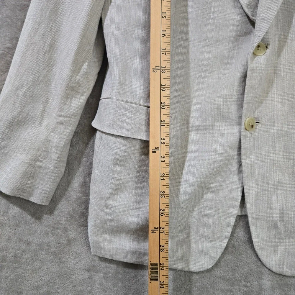 Banana Republic Linen Blend Blazer Mens 42S Coastal Quiet Luxury Wedding Preppy
